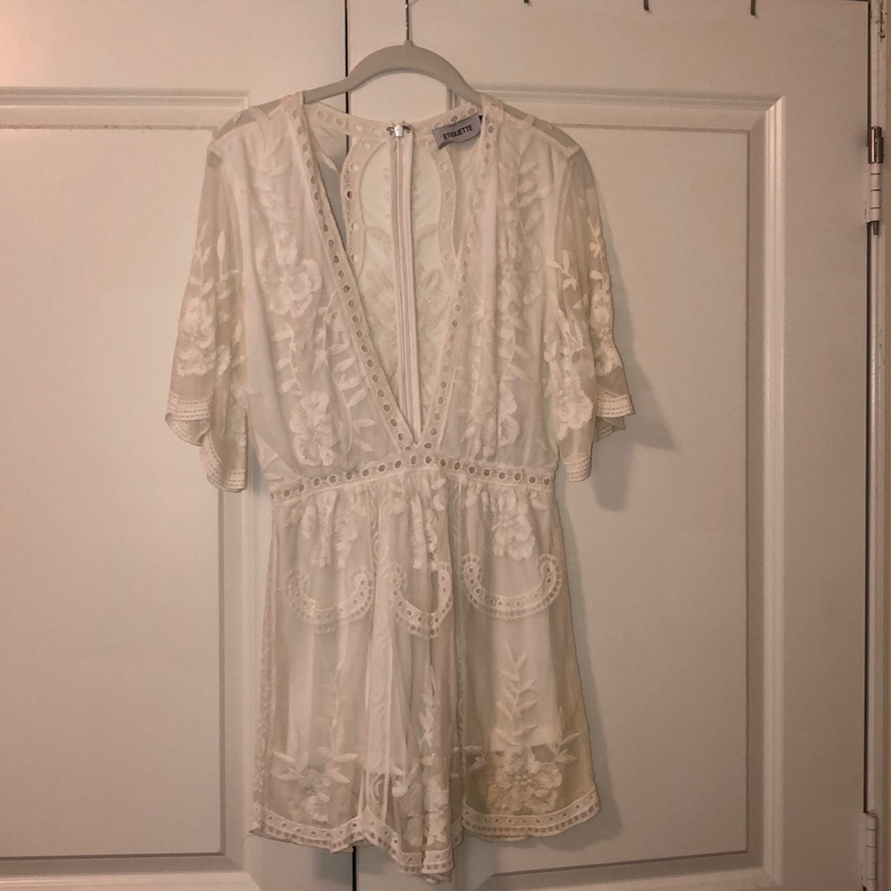 White Lace Romper